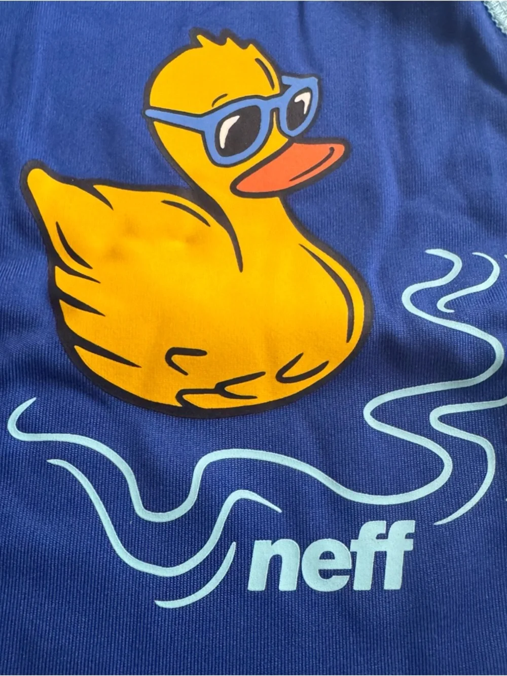 Neff Boys RASHGUARD UPF 50+ Sun Shirt Boys Size L (10-12) Navy/turquoise